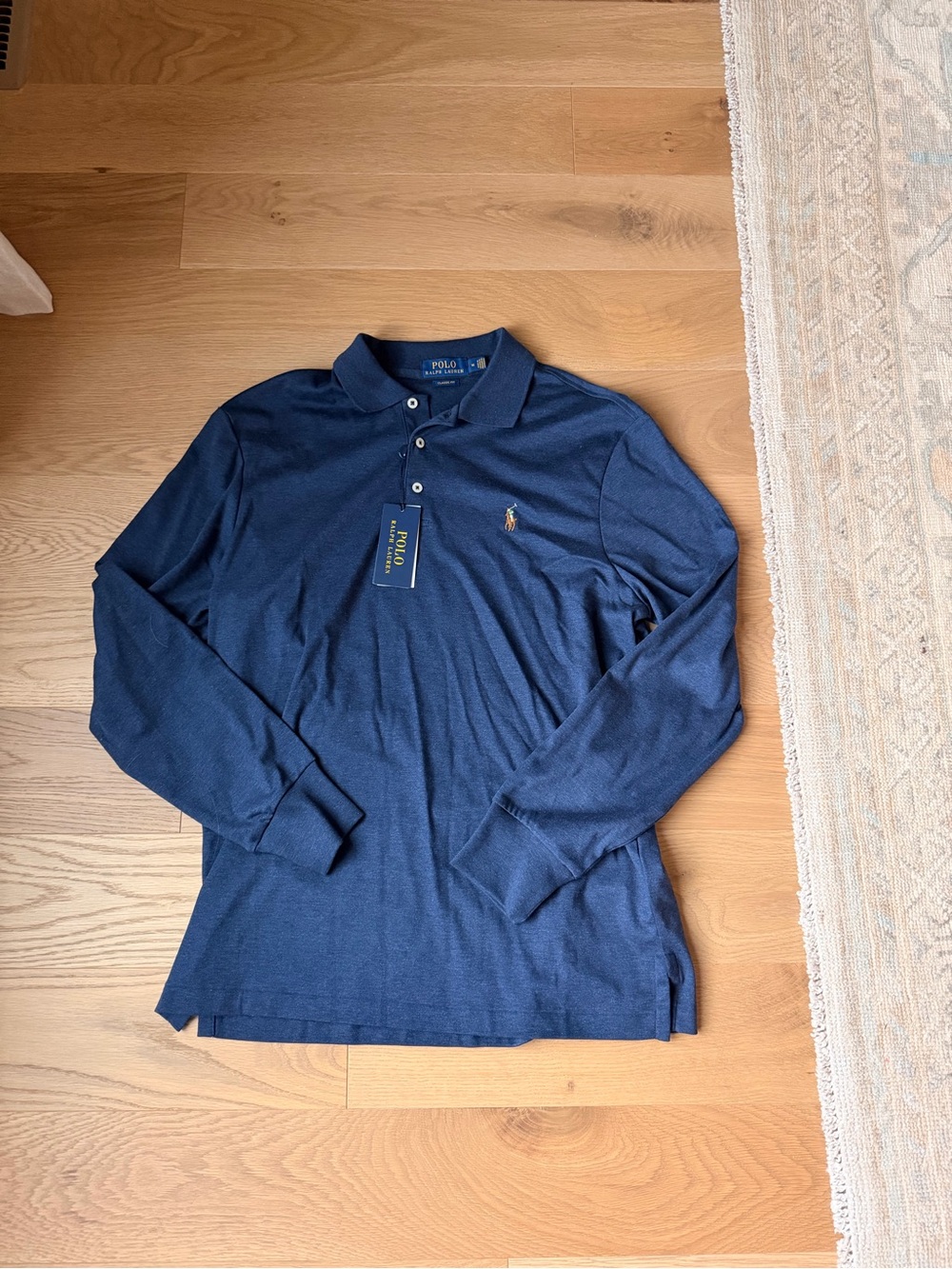 NWT Polo by Ralph Lauren Men's Long-Sleeve Polo Shirt - Navy
